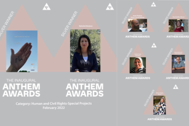 Mahshid’s interactive documentary, Sanctions on the Sky, has won three awards so far in 2022: Silver Medal, Anthem Awards, Human and Civil Rights Category; Award of Merit, IndieFEST Film Awards, Contemporary Issues/Awareness Raising (Student) Category; an